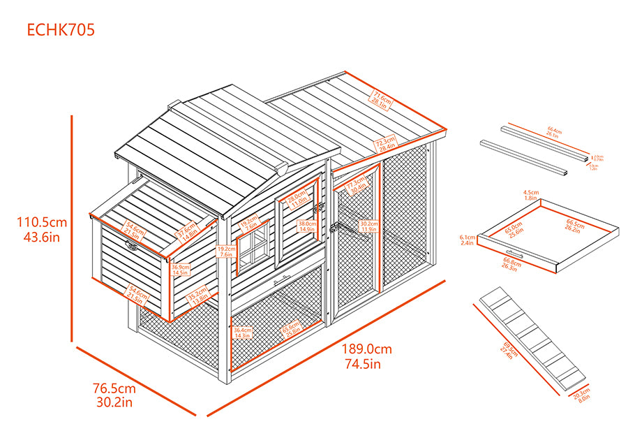 Hampton Chicken Coop with Pen