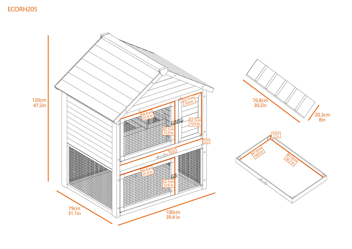 Huntington Townhouse Rabbit Hutch