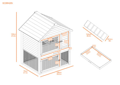 Huntington Townhouse Rabbit Hutch