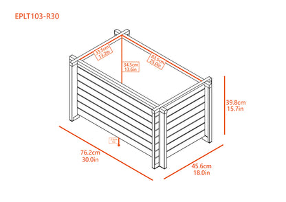 Jardinera rectangular