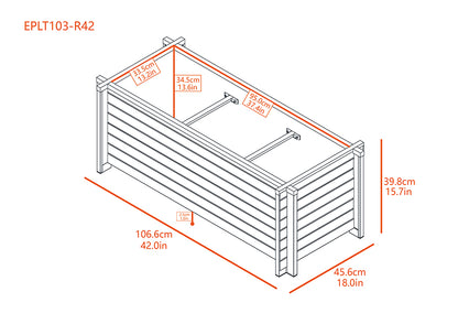 Jardinera rectangular