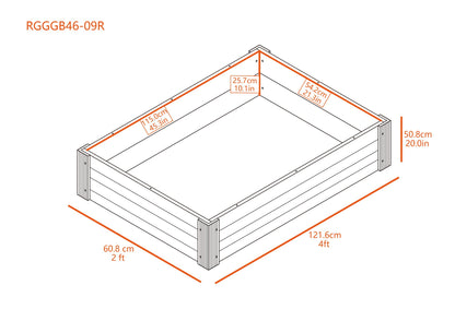 Jardinera rectangular