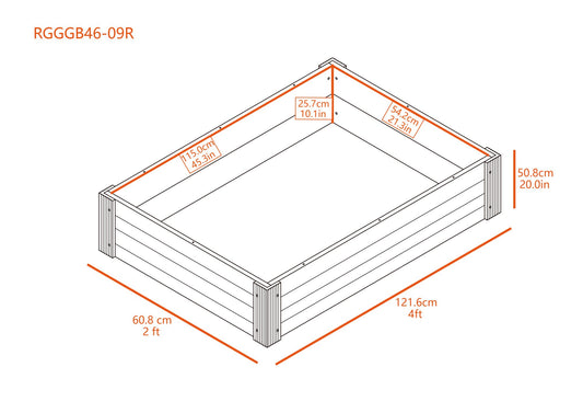 Jardinera rectangular